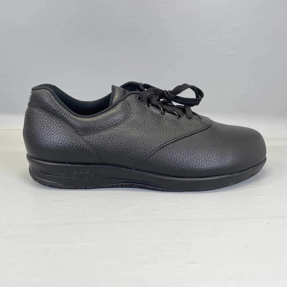 SAS Liberty Slip Resistant Shoes Womens Size 10.5 W Black Leather Walking Oxford